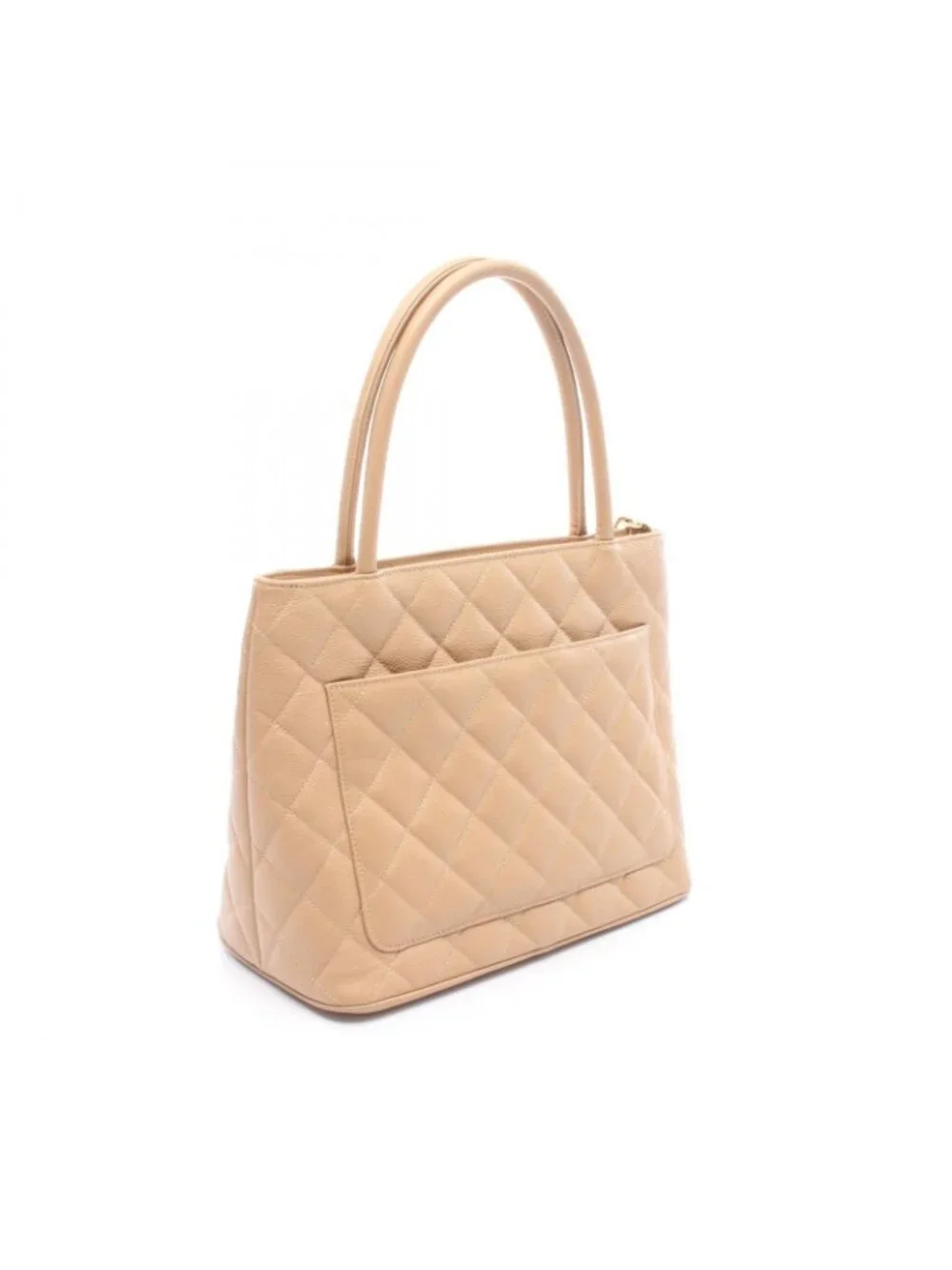 Chanel Tote Reissue Beige Caviar Leather